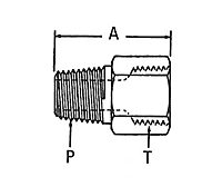 2246 External Pipe to SAE O-Ring Boss Internal